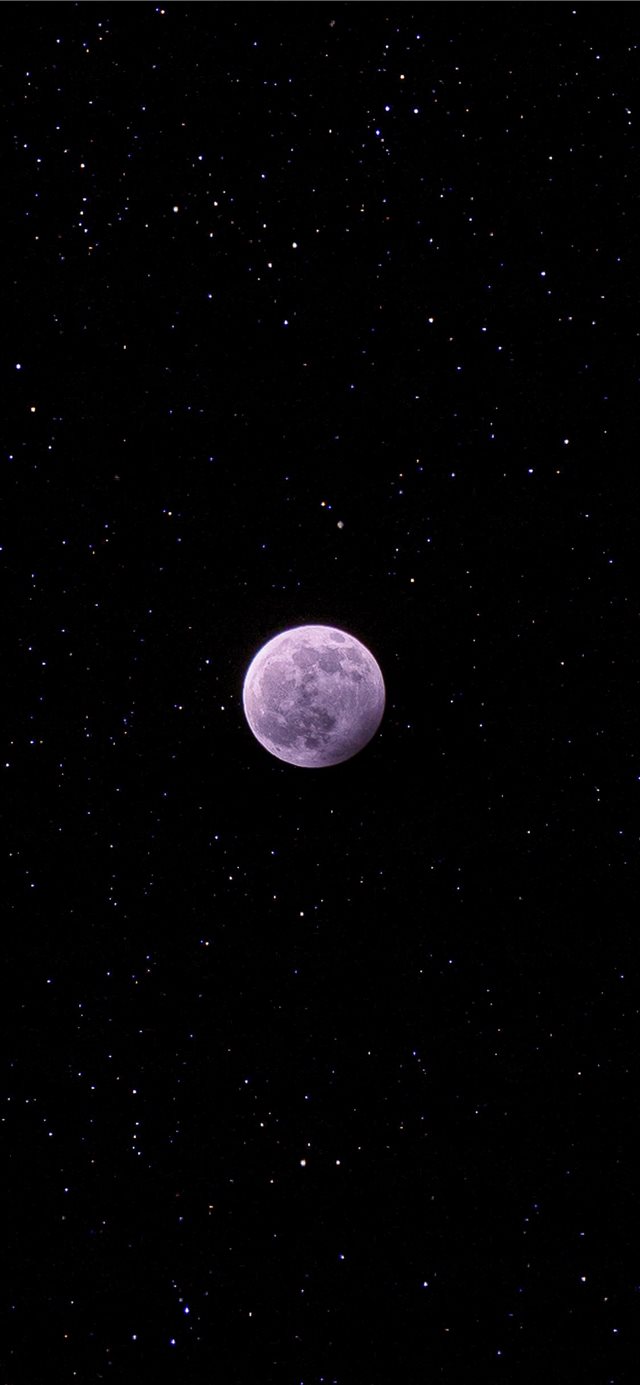 1125x2436 full moon during night - grey iPhone X Wallpaper