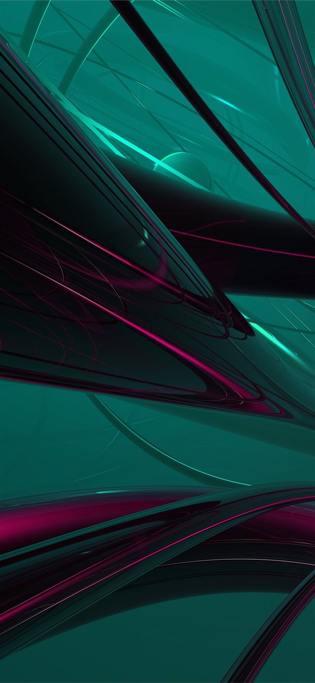 1125x2436 Cool 3D pattern green - parallax iPhone X Wallpaper
