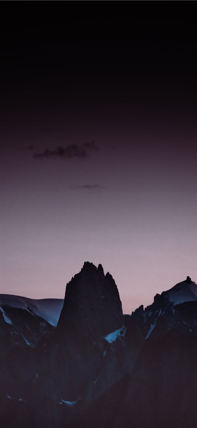 1125x2436 silhouette of mountain during golden hour - space iPhone X Wallpaper