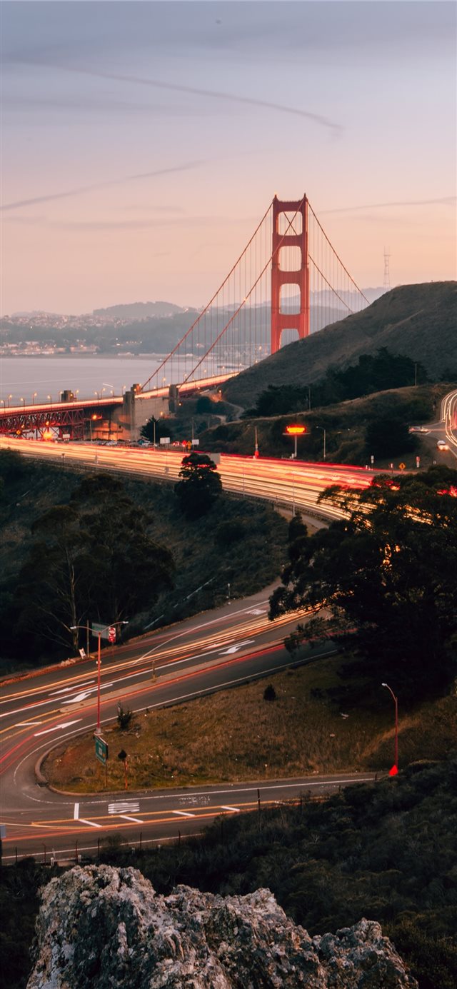 1125x2436 time lapse photography of cars on road by Golden G... -  iPhone X Wallpaper