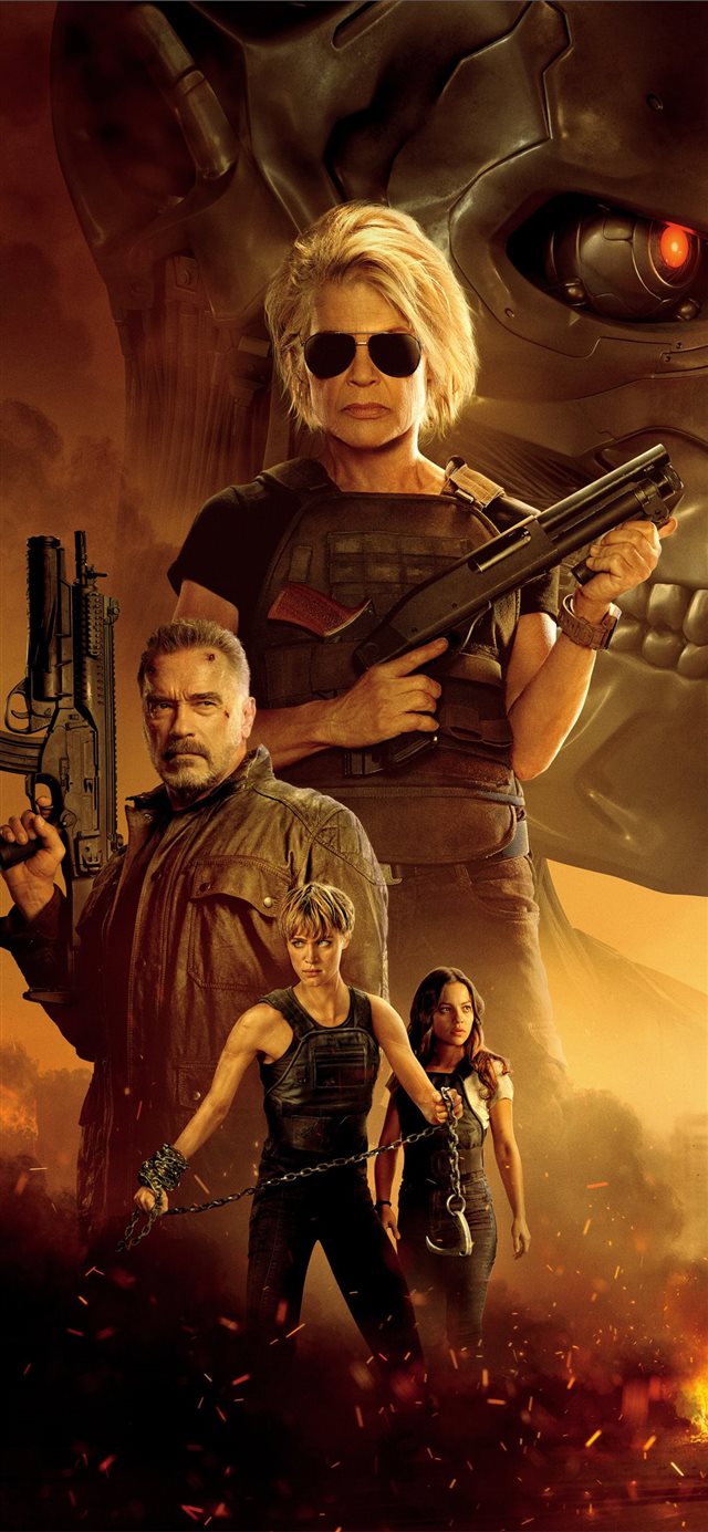 1125x2436 terminator dark fate 2020 10k - 2020 movies iPhone X Wallpaper