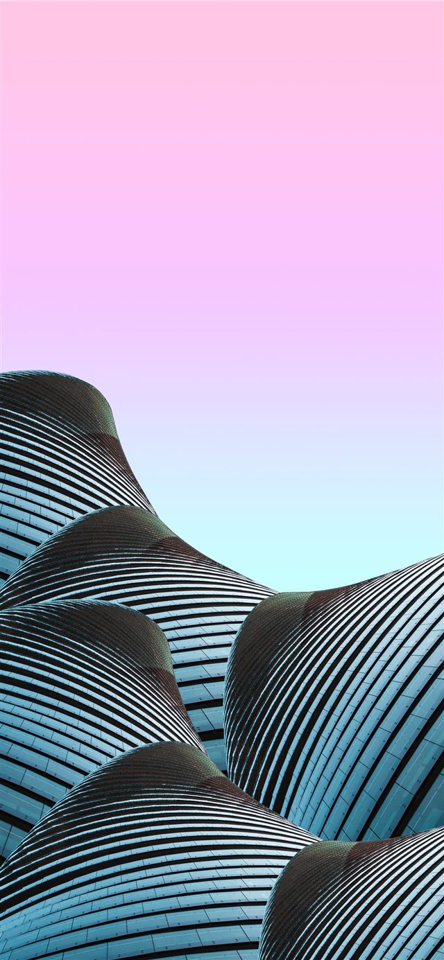 1125x2436 blue and green striped abstract art - purple iPhone X Wallpaper