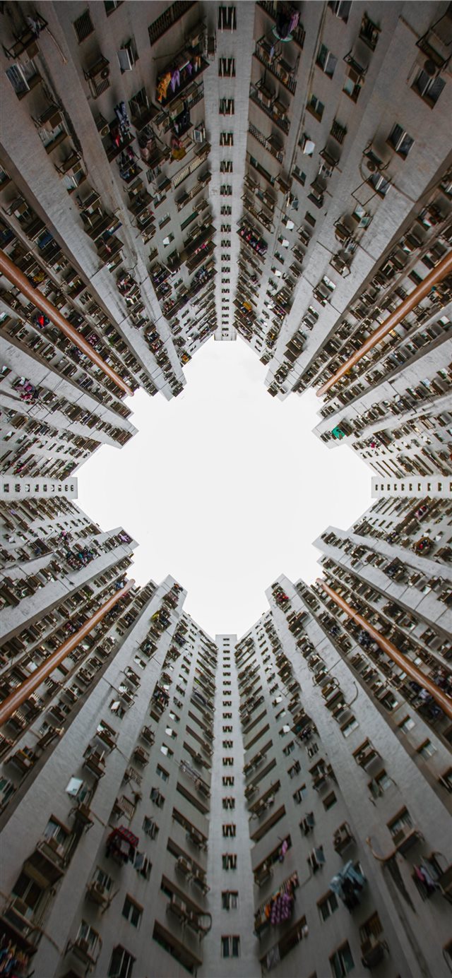 1125x2436 worms eye view of white clouds -  iPhone X Wallpaper