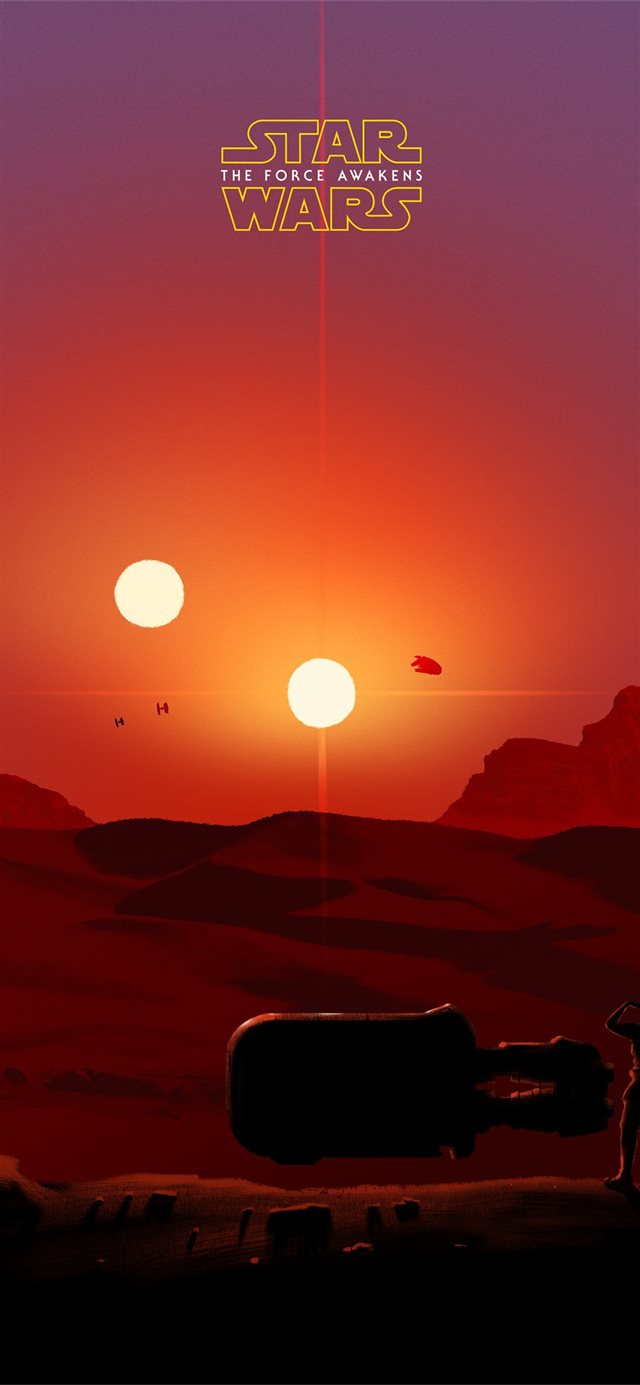 1125x2436 Minimalism portrait display Star Wars The Force Aw... - trends iPhone X Wallpaper