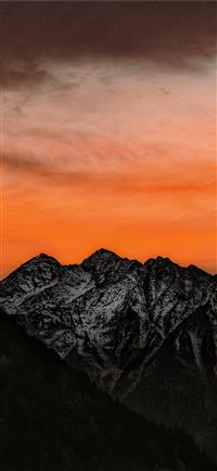mountain summit during sunset wallpaper