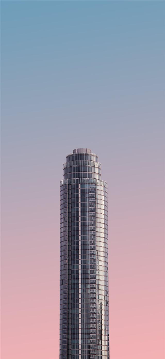 1125x2436 gray tower building under blue sky - grey iPhone X Wallpaper