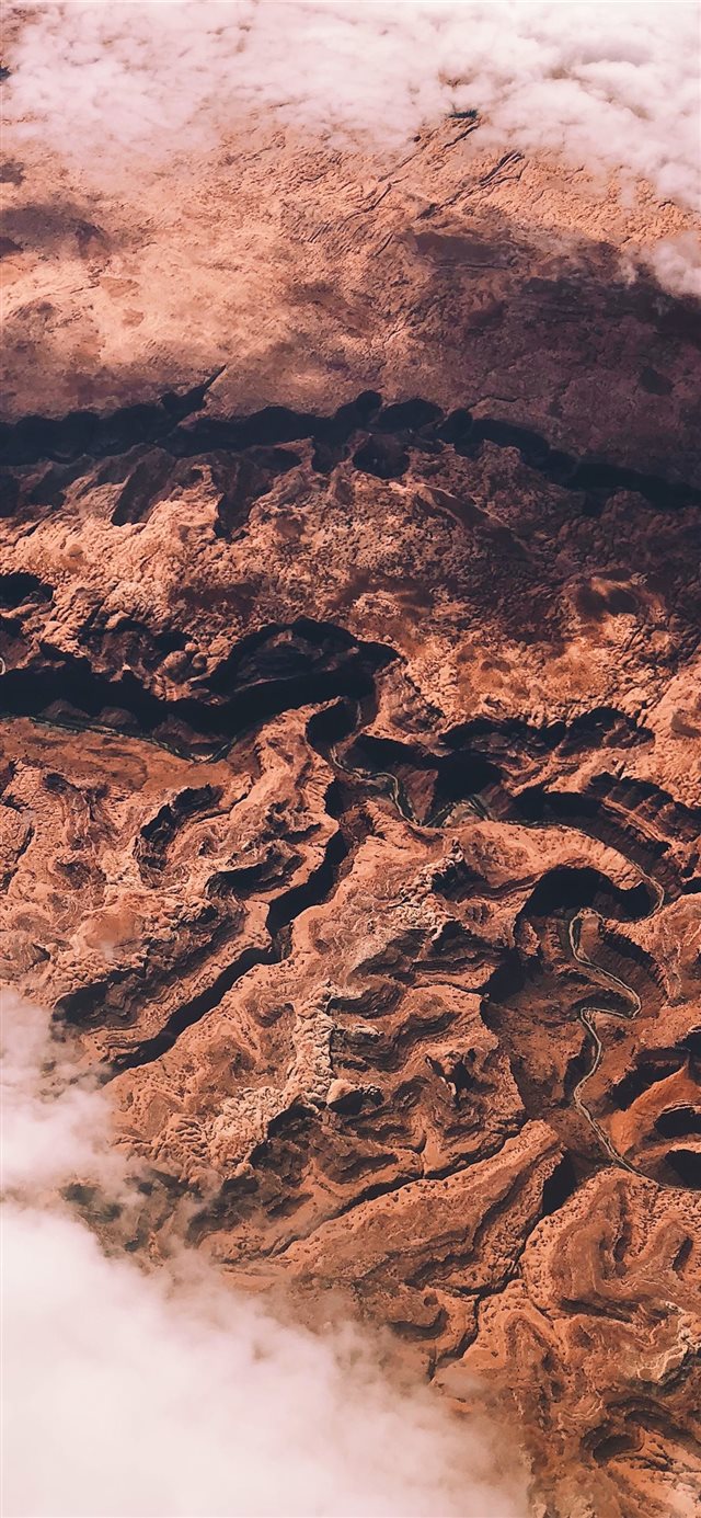 1125x2436 brown and black abstract painting - scenery iPhone X Wallpaper