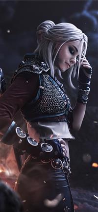 ciri witcher cosplay 4k wallpaper