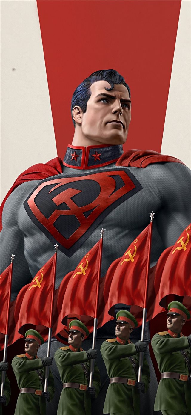 1125x2436 superman red son 2020 - animated movies iPhone X Wallpaper
