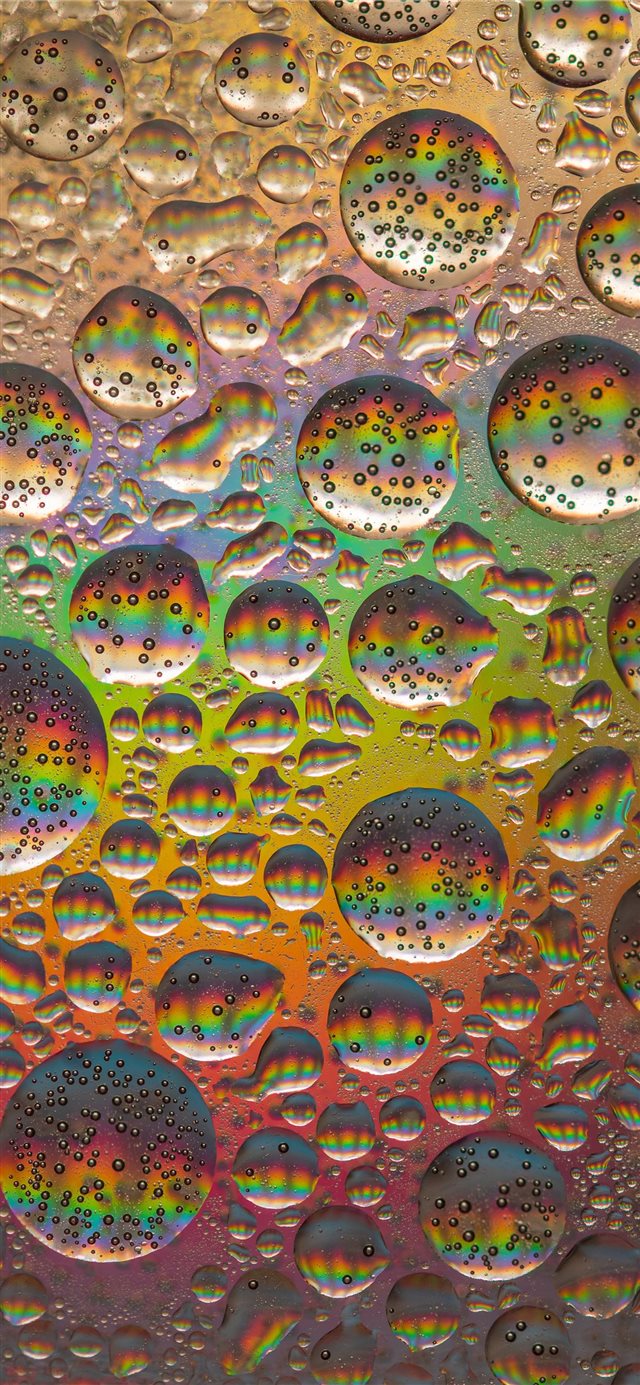 1125x2436 blue green and yellow bubbles - 3d iPhone X Wallpaper
