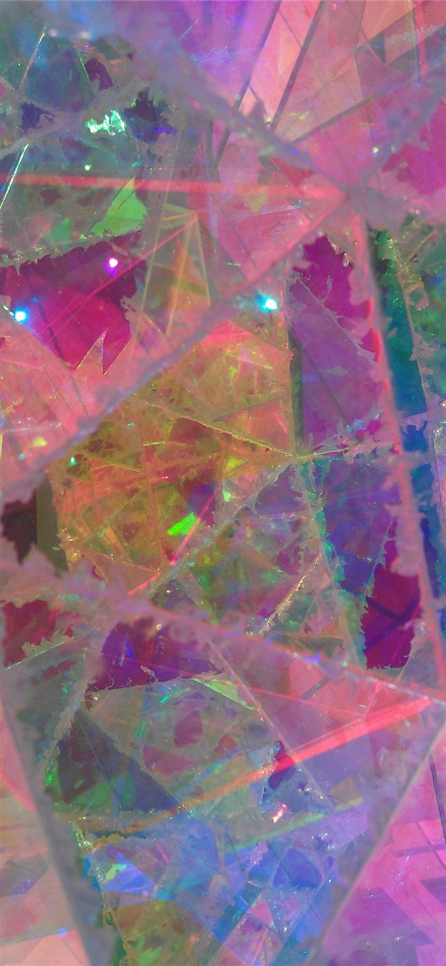 1125x2436 i like this unique reminds me of iridescent cellop... - cracked screen iPhone X Wallpaper