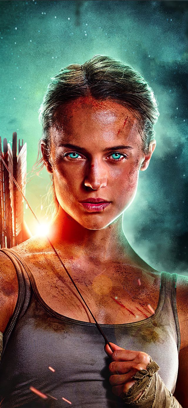 1125x2436 tomb raider lara croft magical eyes 4k - artstation iPhone X Wallpaper