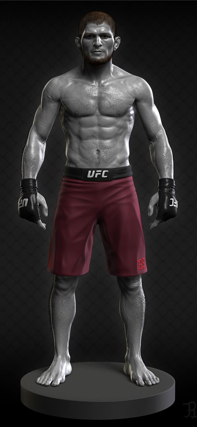 1125x2436 Khabib Nurmagomedov 3d model -  iPhone X Wallpaper