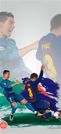 Cristiano Ronaldo Gerard Pique Vector wallpaper