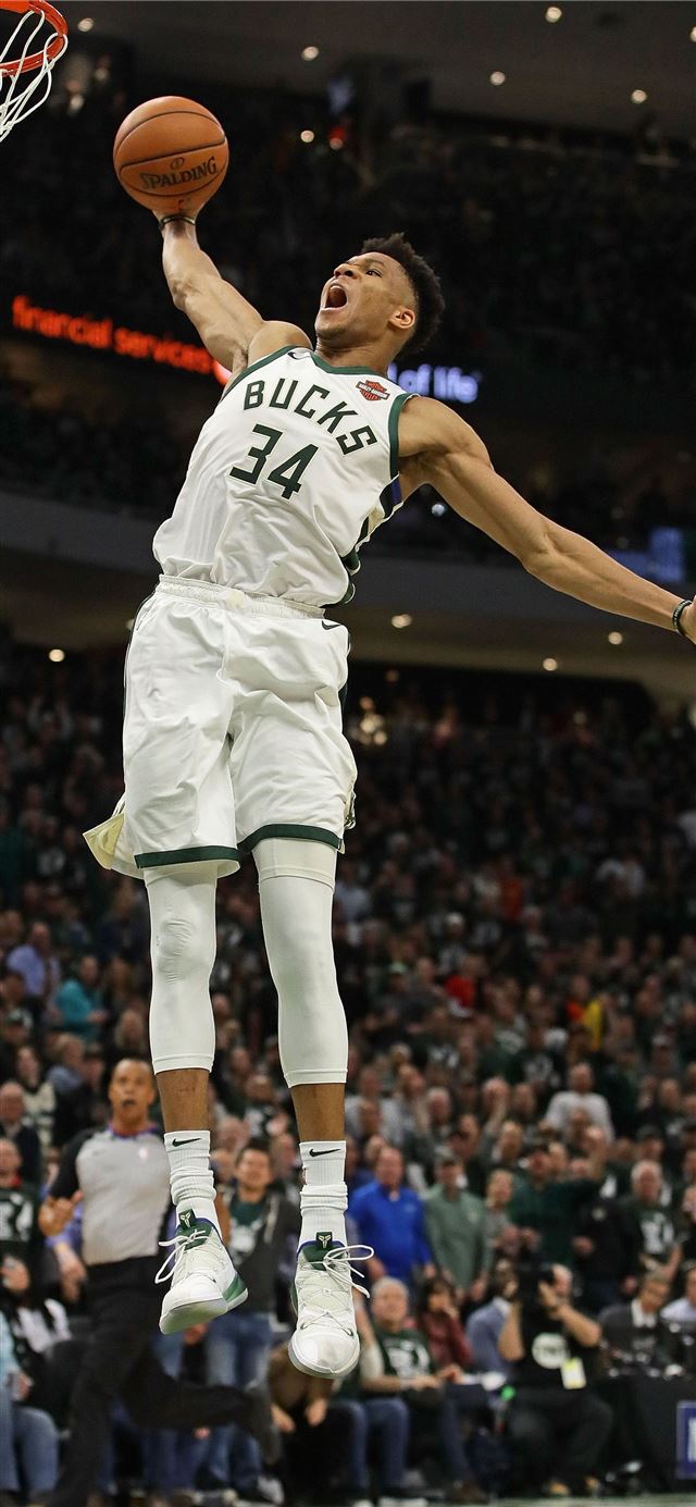 1125x2436 Giannis Antetokounmpo Dunk Top Free Giannis - basketball celebrity iPhone X Wallpaper