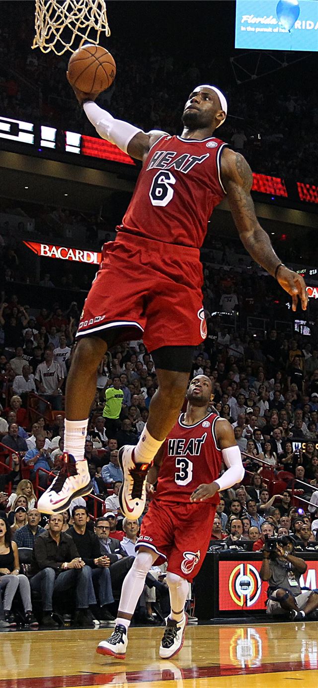 1125x2436 49 LeBron James Heat Dunking on afari - basketball celebrity iPhone X Wallpaper