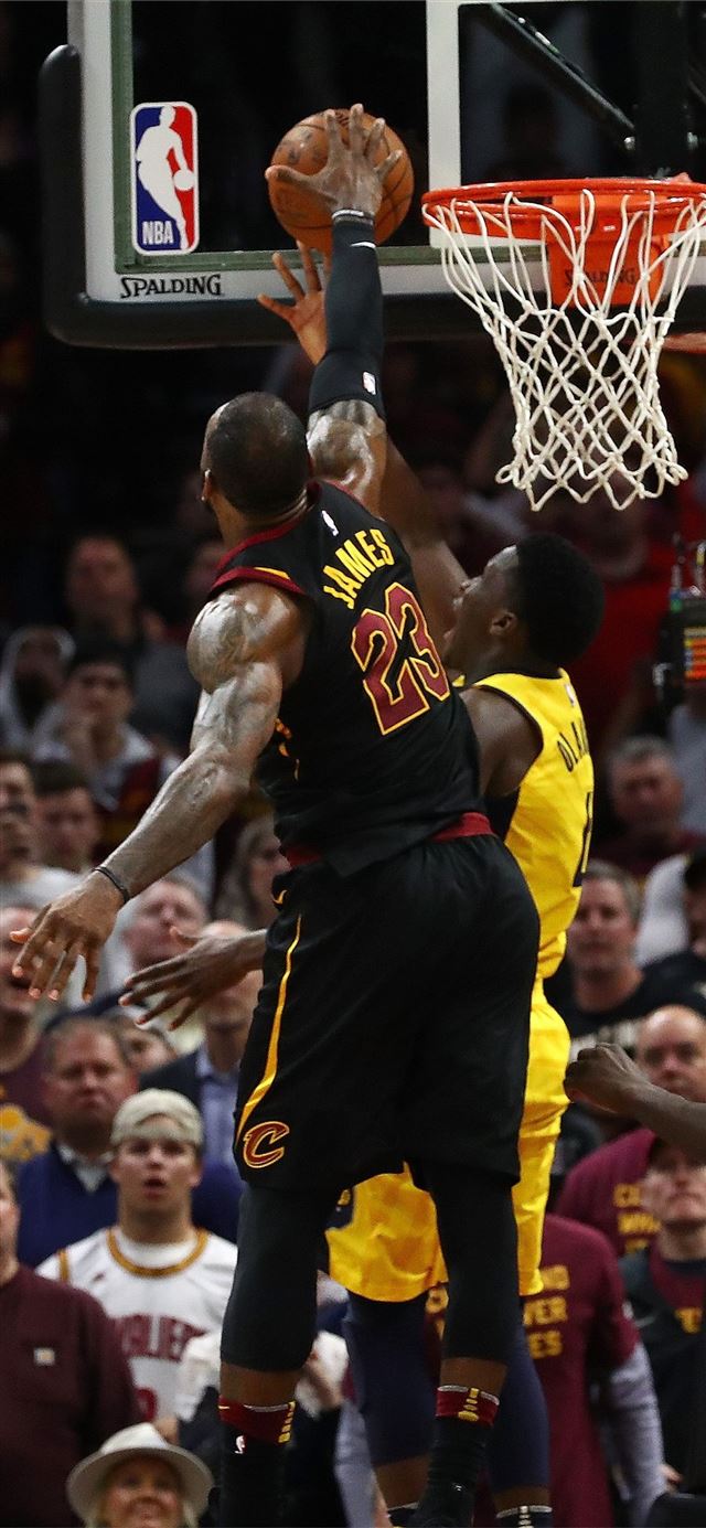 1125x2436 Pacers LeBron James' block on Victor Oladipo was '... - basketball celebrity iPhone X Wallpaper