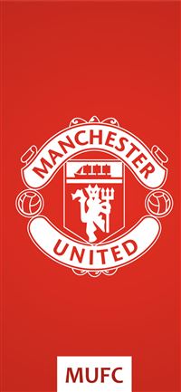Manchester United FC Logo Red Background Free 4K U... wallpaper