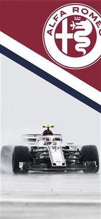 Sauber Charles Leclerc in the Rain mobile formula1 wallpaper