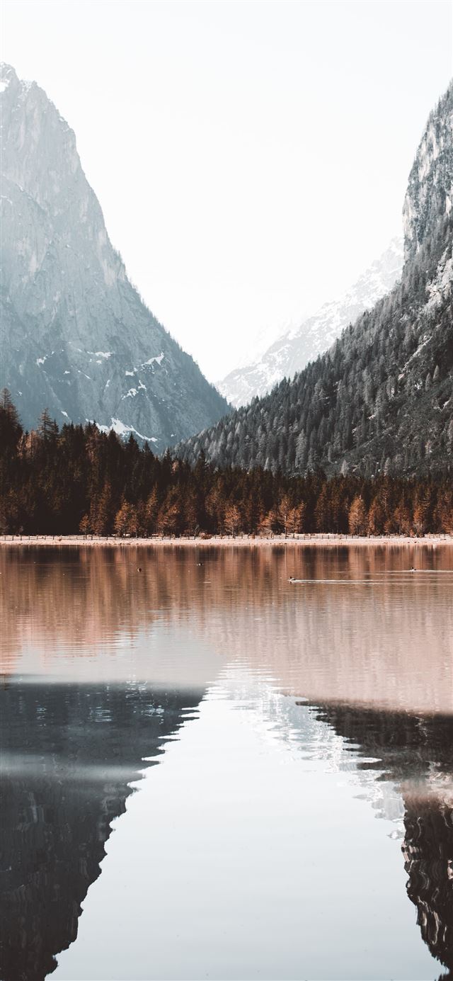 1125x2436 calm by of water near mountains - water iPhone X Wallpaper