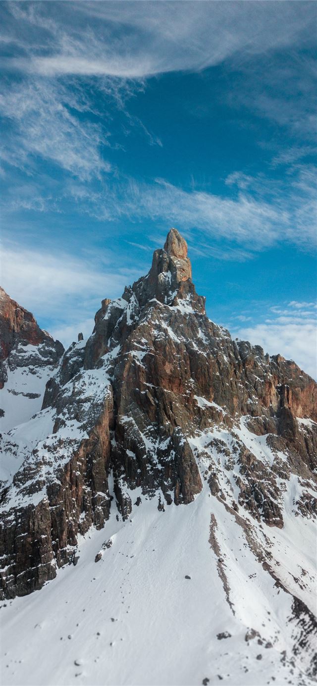 1125x2436 snow covered mountain under blue sky during daytim... - snow iPhone X Wallpaper