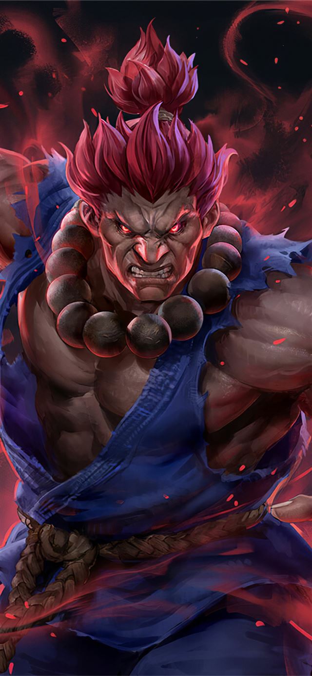 1125x2436 akuma street fighter artwork - street fighter v iPhone X Wallpaper