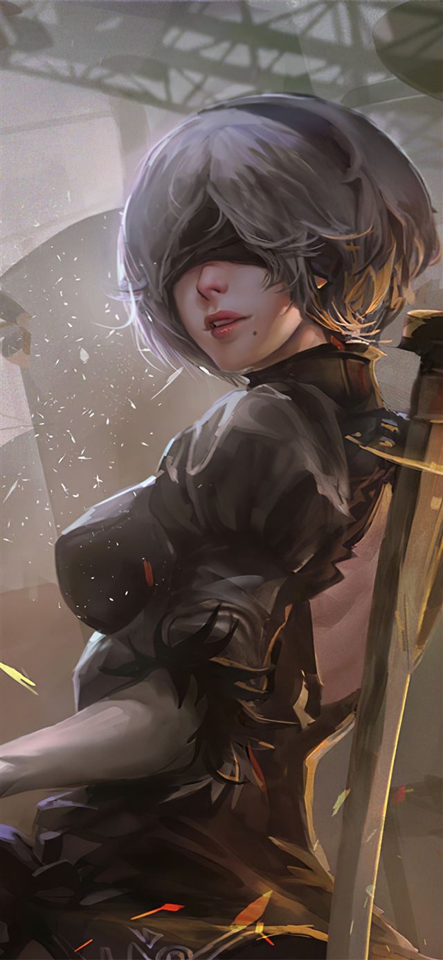 1125x2436 2b nier automata 4k 2020 - nier automata iPhone X Wallpaper