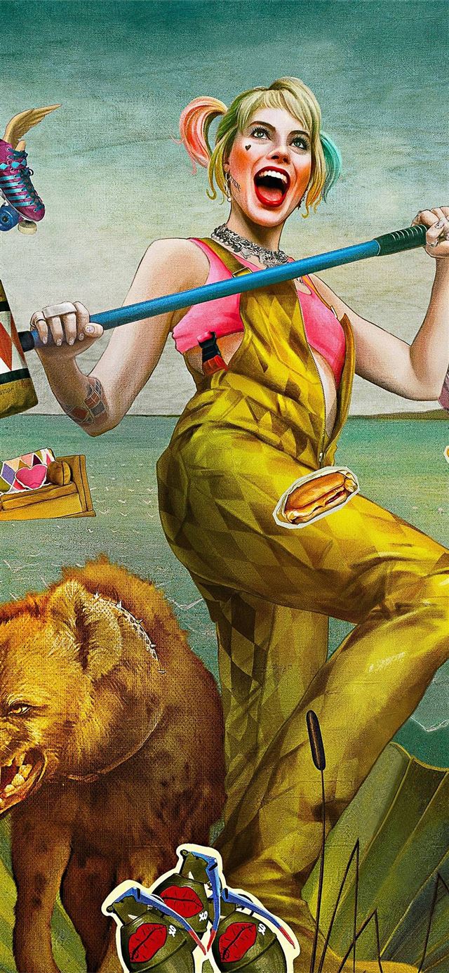 1125x2436 4k harley quinn birds of prey - birds of prey iPhone X Wallpaper