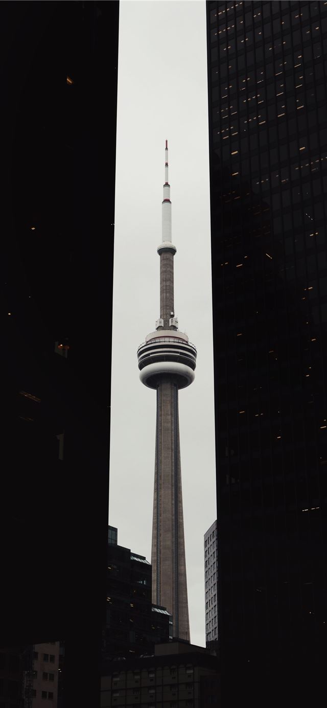 1125x2436 white and black tower during night time - canada iPhone X Wallpaper
