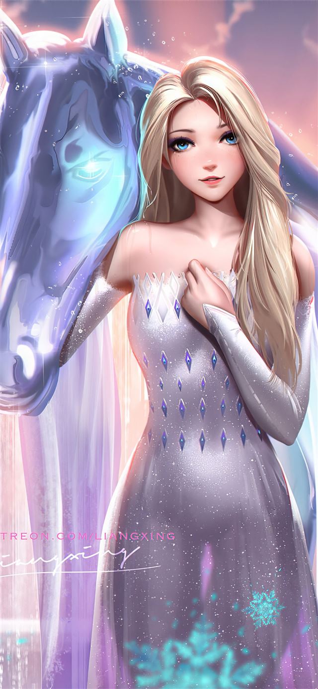 1125x2436 elsa frozen 2 4k -  iPhone X Wallpaper