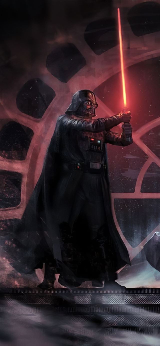 1125x2436 darth vader vs luke skywalker -  iPhone X Wallpaper