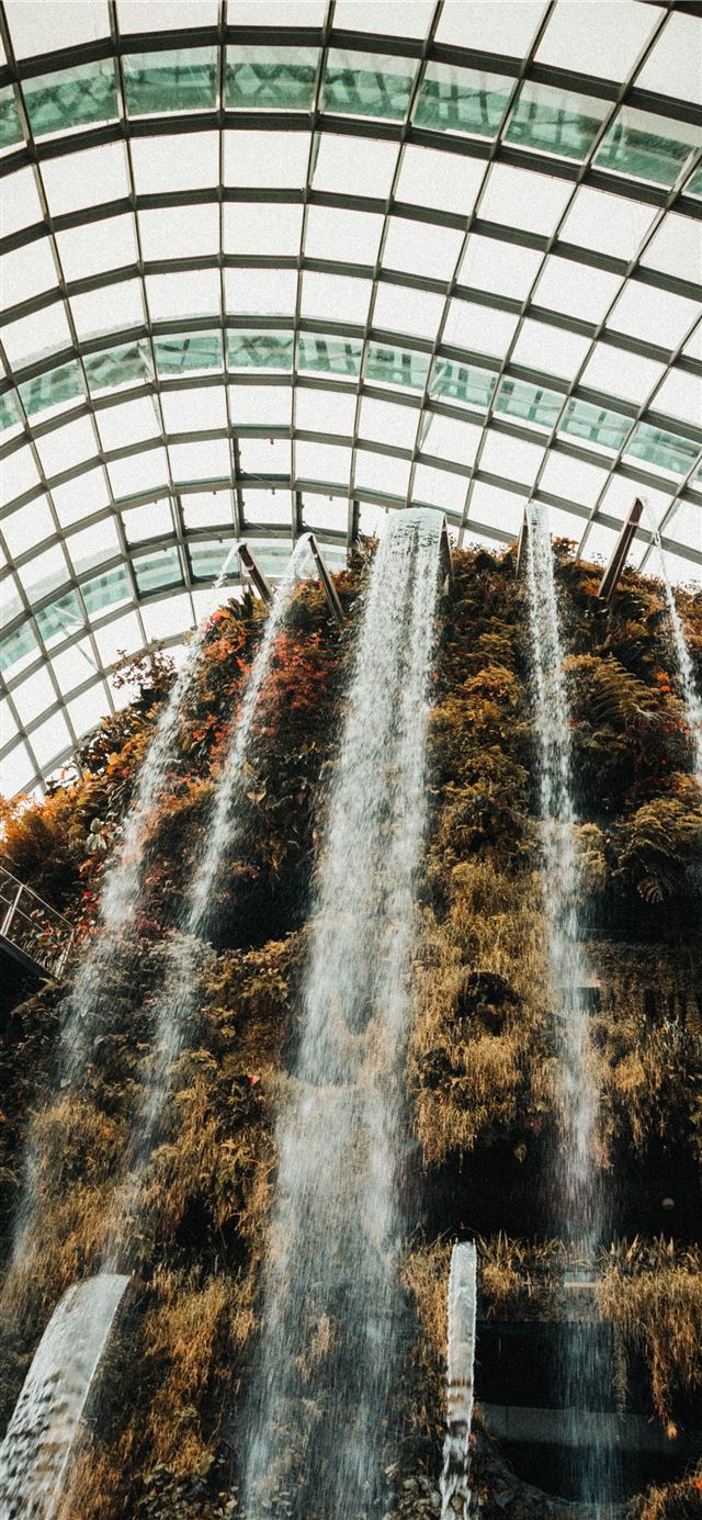 1125x2436 waterfalls - grey iPhone X Wallpaper