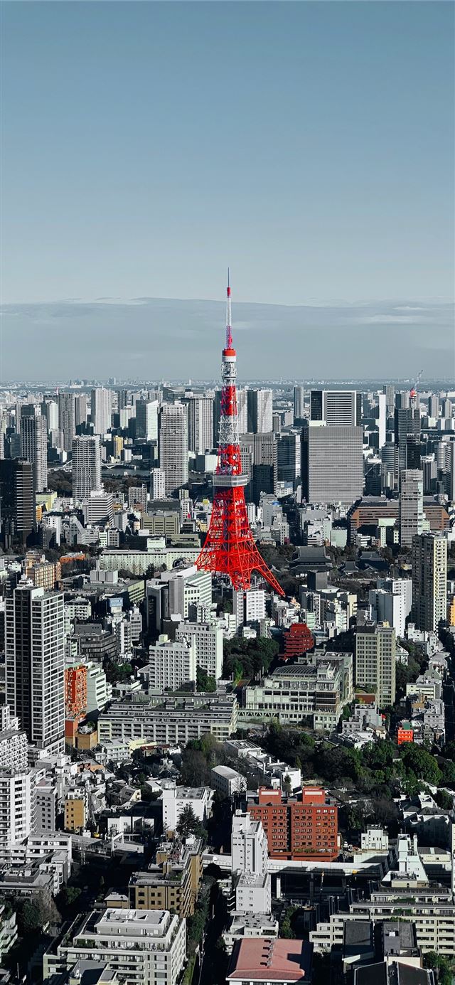 1125x2436 aerial view of city buildings during daytime - landscape iPhone X Wallpaper