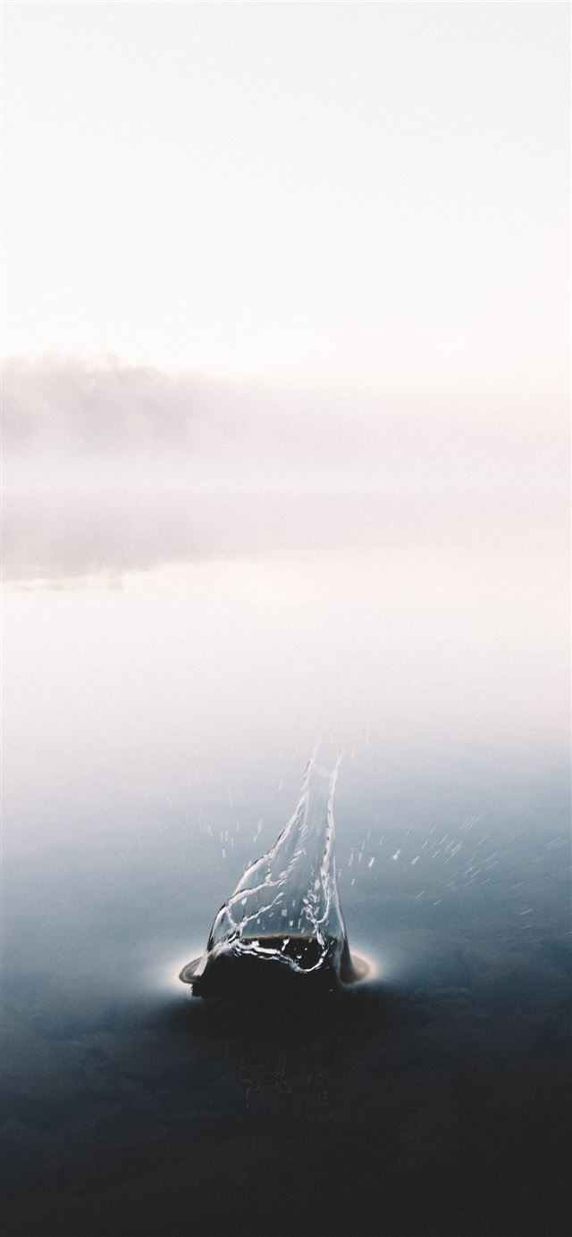 1125x2436 time lapse photography of water drop - mountain iPhone X Wallpaper