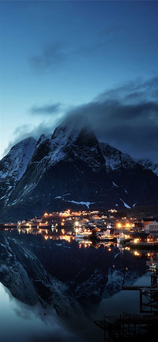1125x2436 Norway Lofoten Mountains Evening Coast 5K HD  - norway iPhone X Wallpaper