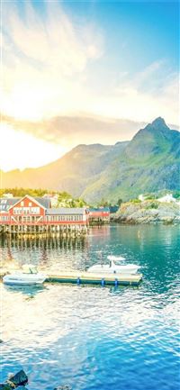 Lofoten Norway Lake HD  wallpaper