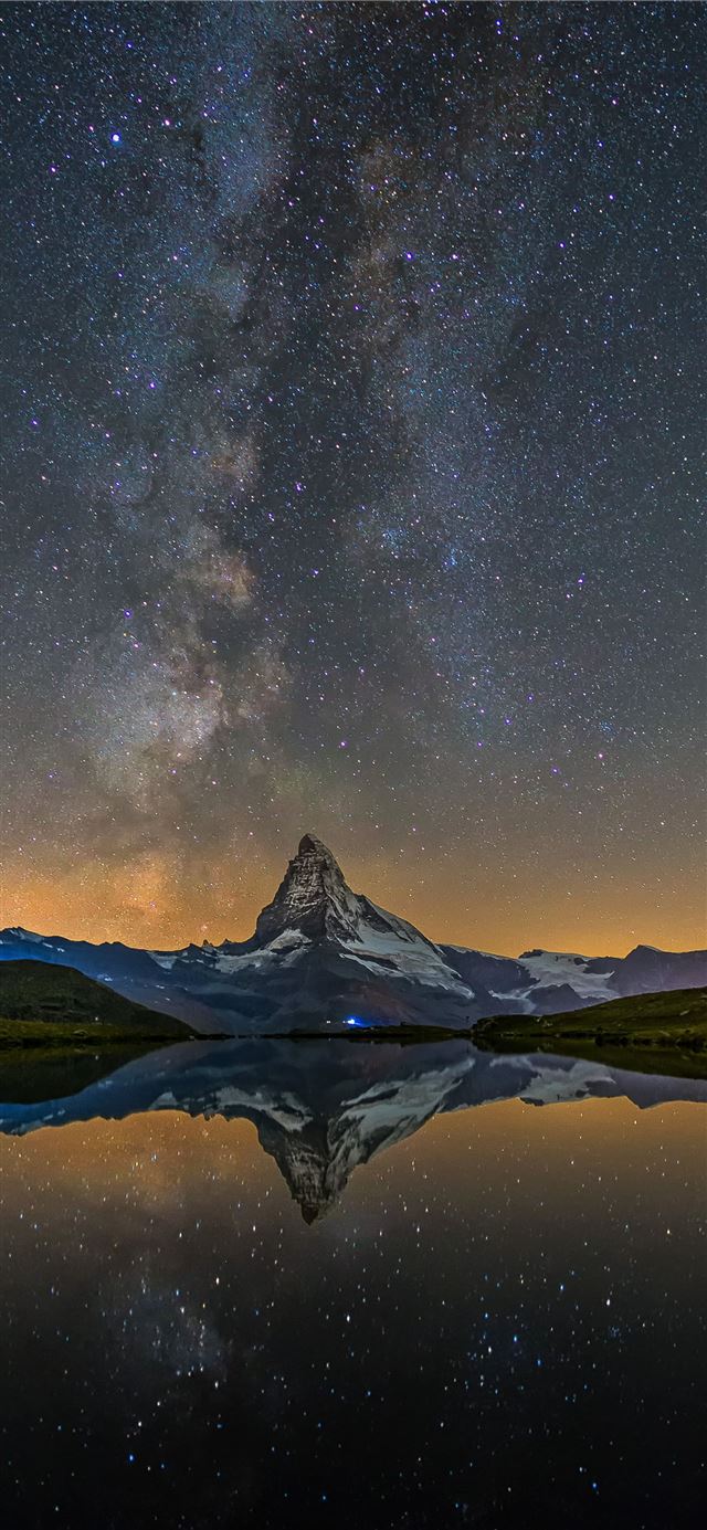 1125x2436 photo of Aurora Borealis photo Aurora Borealis Mat... - matterhorn iPhone X Wallpaper