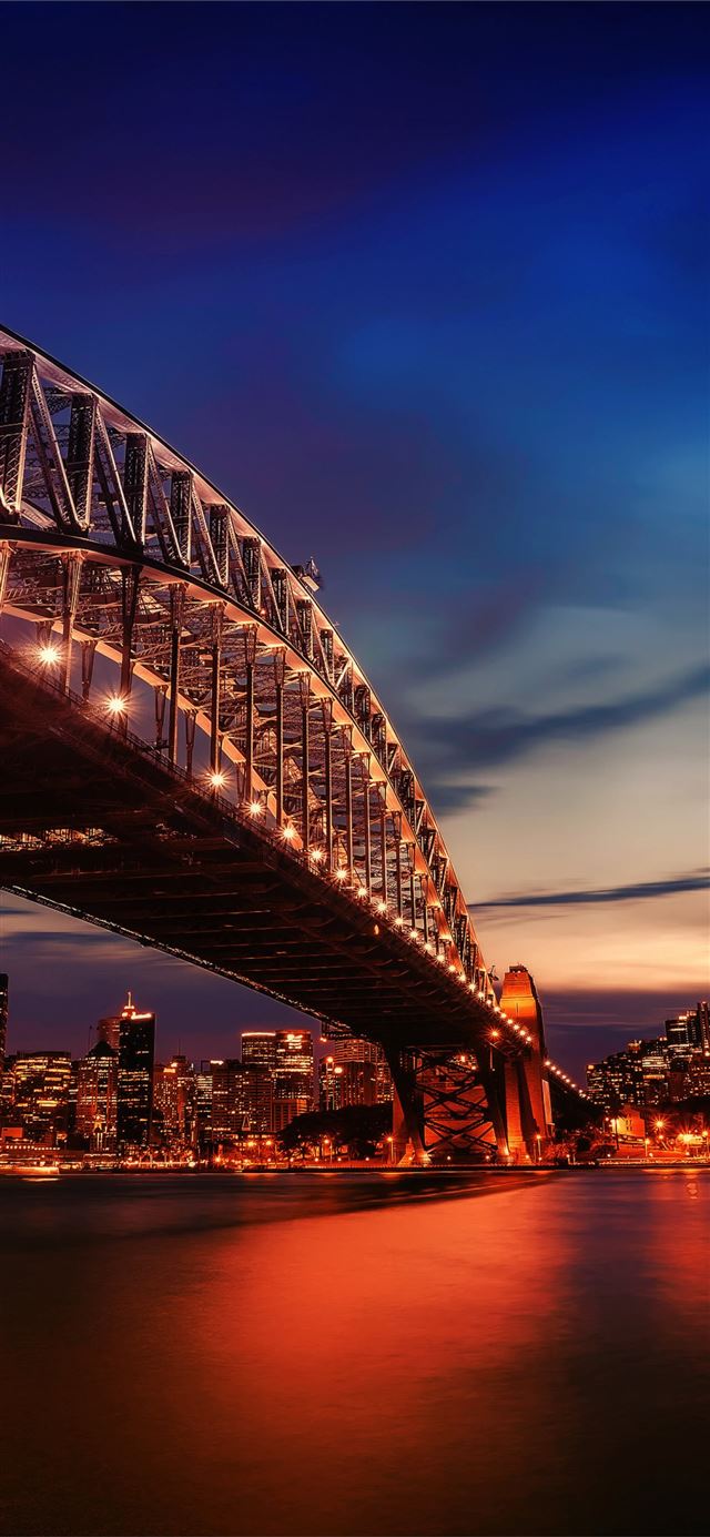 1125x2436 City Lights Sydney Harbour Bridge 4k Samsung Galax... - sydney iPhone X Wallpaper