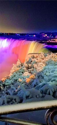 niagara falls at night stock camera lgg6 wallpaper