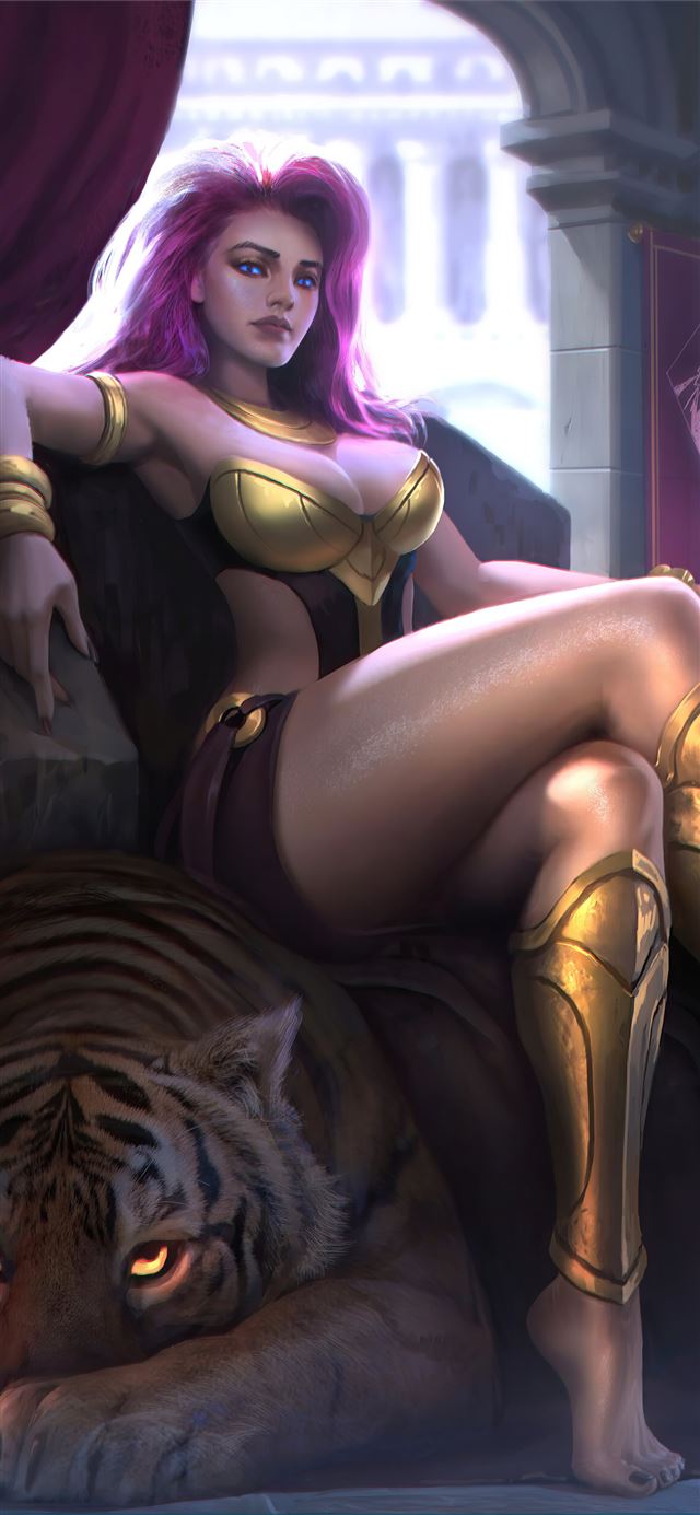 1125x2436 tiger queen lol - league of legends iPhone X Wallpaper