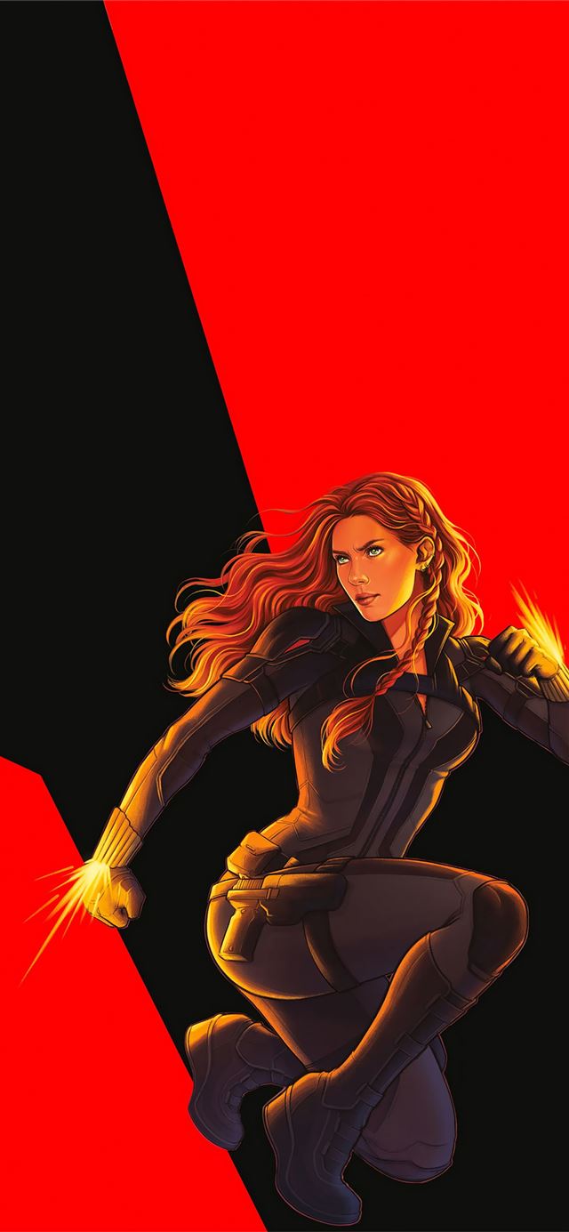 1125x2436 black widow 2020 sketch art - marvel iPhone X Wallpaper