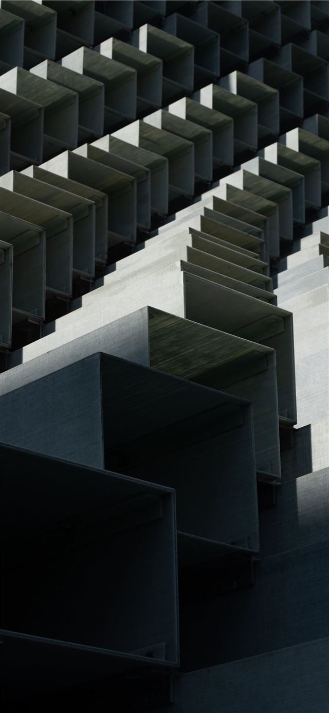 1125x2436 gray cube abstract wallpaper vector art - light iPhone X Wallpaper