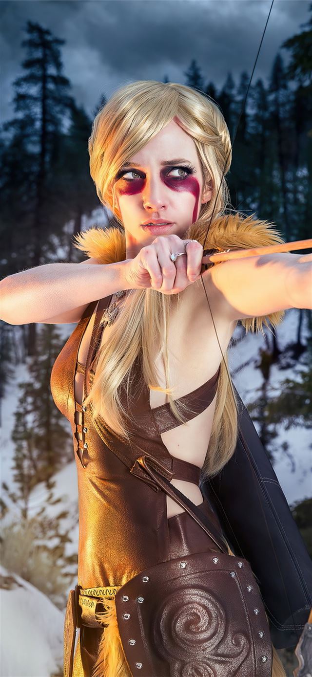 1125x2436 the elder scrolls v skyrim cosplay - cosplay iPhone X Wallpaper