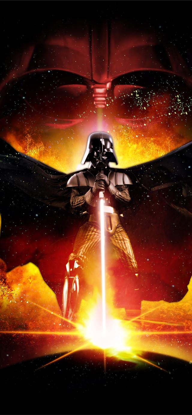 1125x2436 darth vader star wars poster 4k -  iPhone X Wallpaper