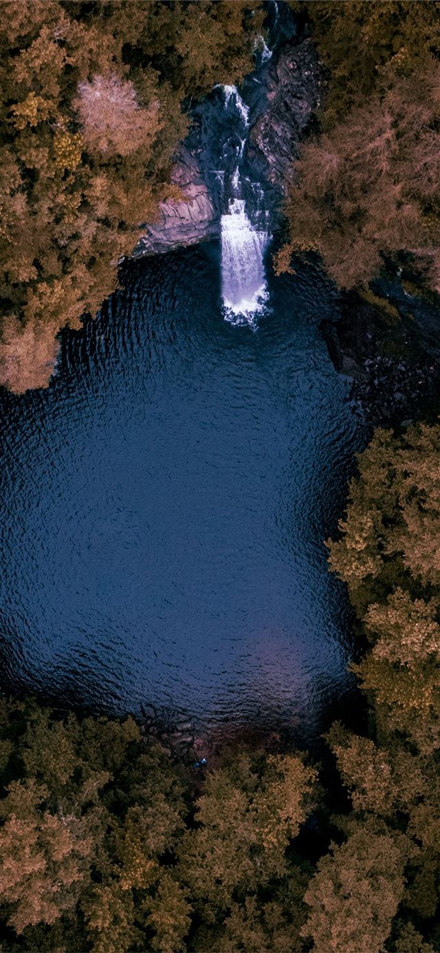 1125x2436 aerial photography of body of water surrounded by ... - grey iPhone X Wallpaper