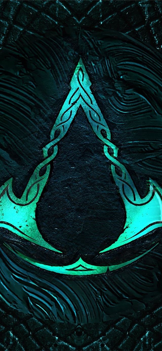 1125x2436 assassins creed valhalla logo 4k - ps5 games iPhone X Wallpaper
