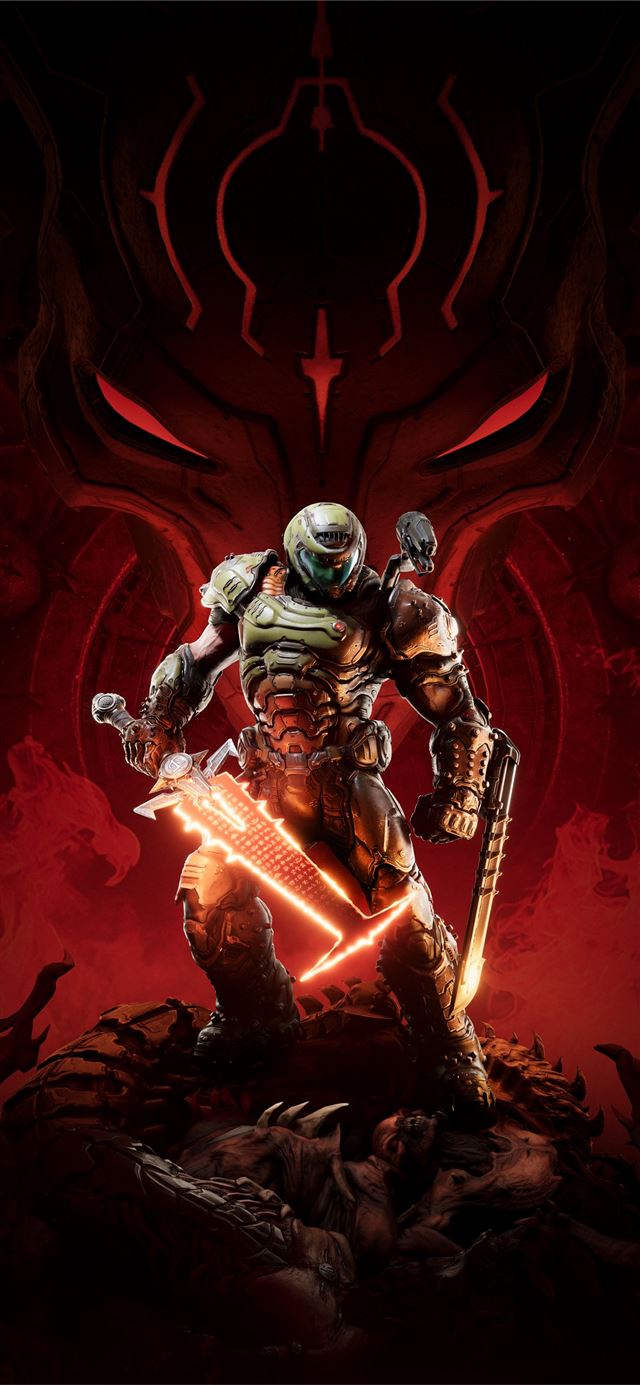 1125x2436 doom eternal 5k game - 2020 games iPhone X Wallpaper