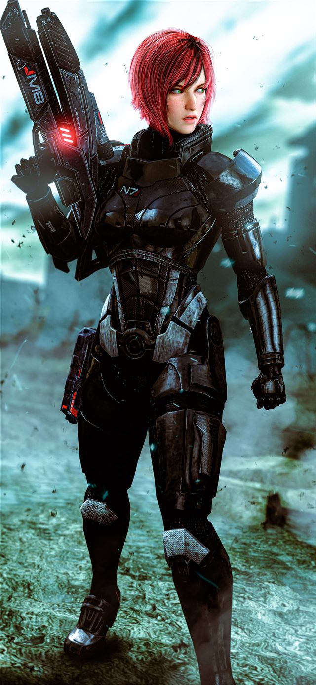 1125x2436 jane in mass effect 4k - ps games iPhone X Wallpaper