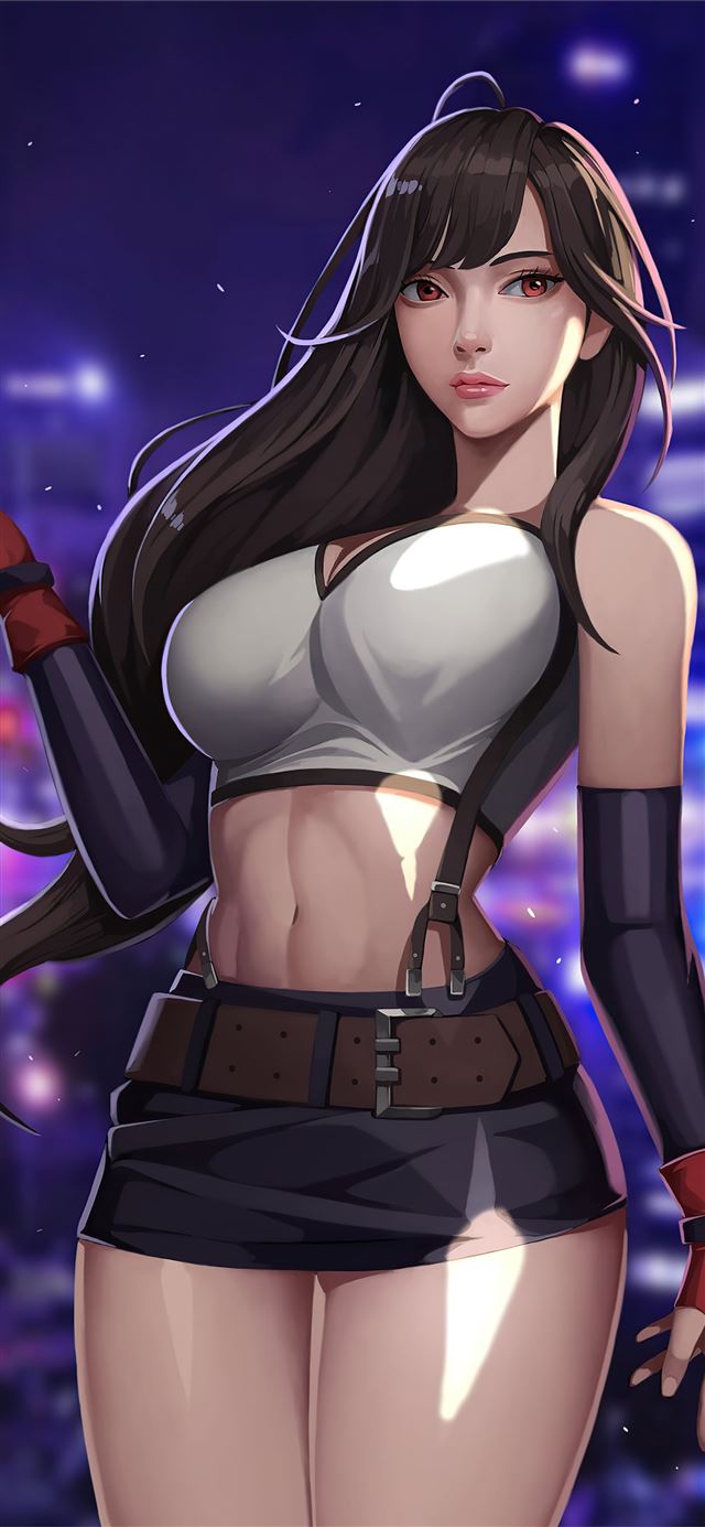 1125x2436 do not mess with tifa 4k - digital art iPhone X Wallpaper
