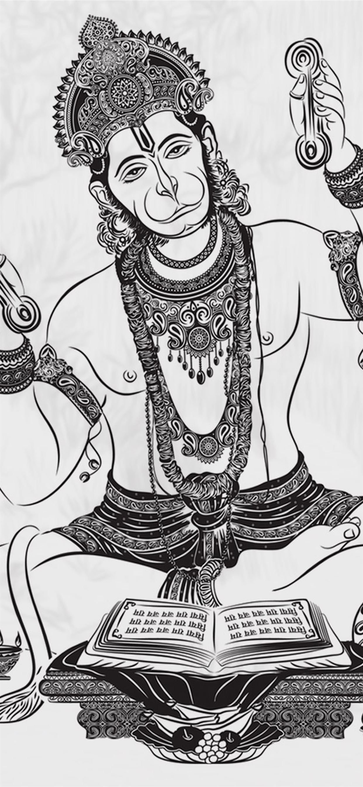 Download God Hanuman Blue And Black Wallpaper | Wallpapers.com